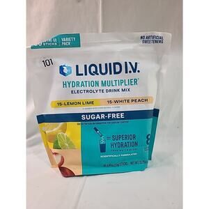 Liquid I.V. Hydration Multiplier 15 Lemon Lime 15 White Peach - 30 packs
